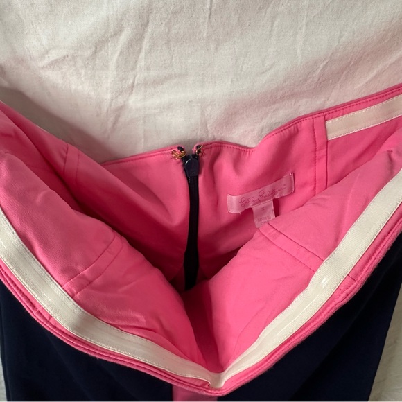 Lilly Pulitzer Strapless Colorblock Dress Pink & Navy Mini Size S - Picture 4 of 8